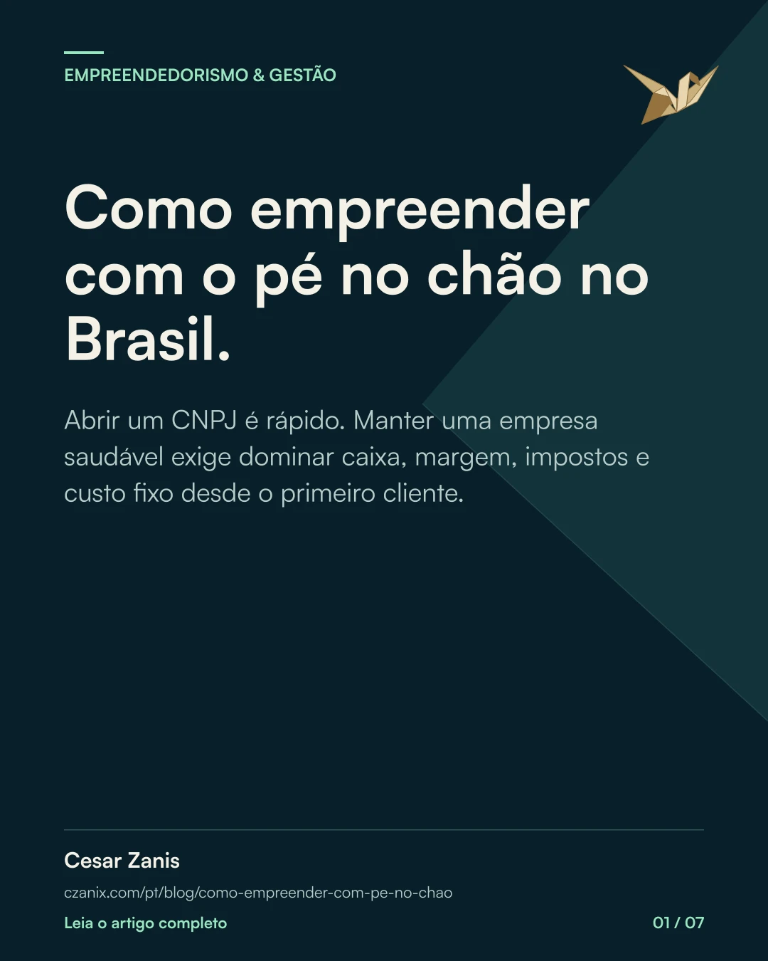 Prévia da imagem: Como empreender com o pé no chão no Brasil.